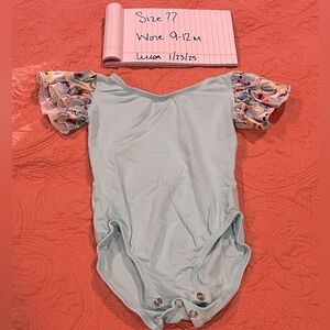 Onesie with succulent flutter sleeves